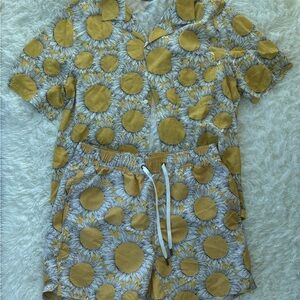 Floral Print Shirt and Shorts Set